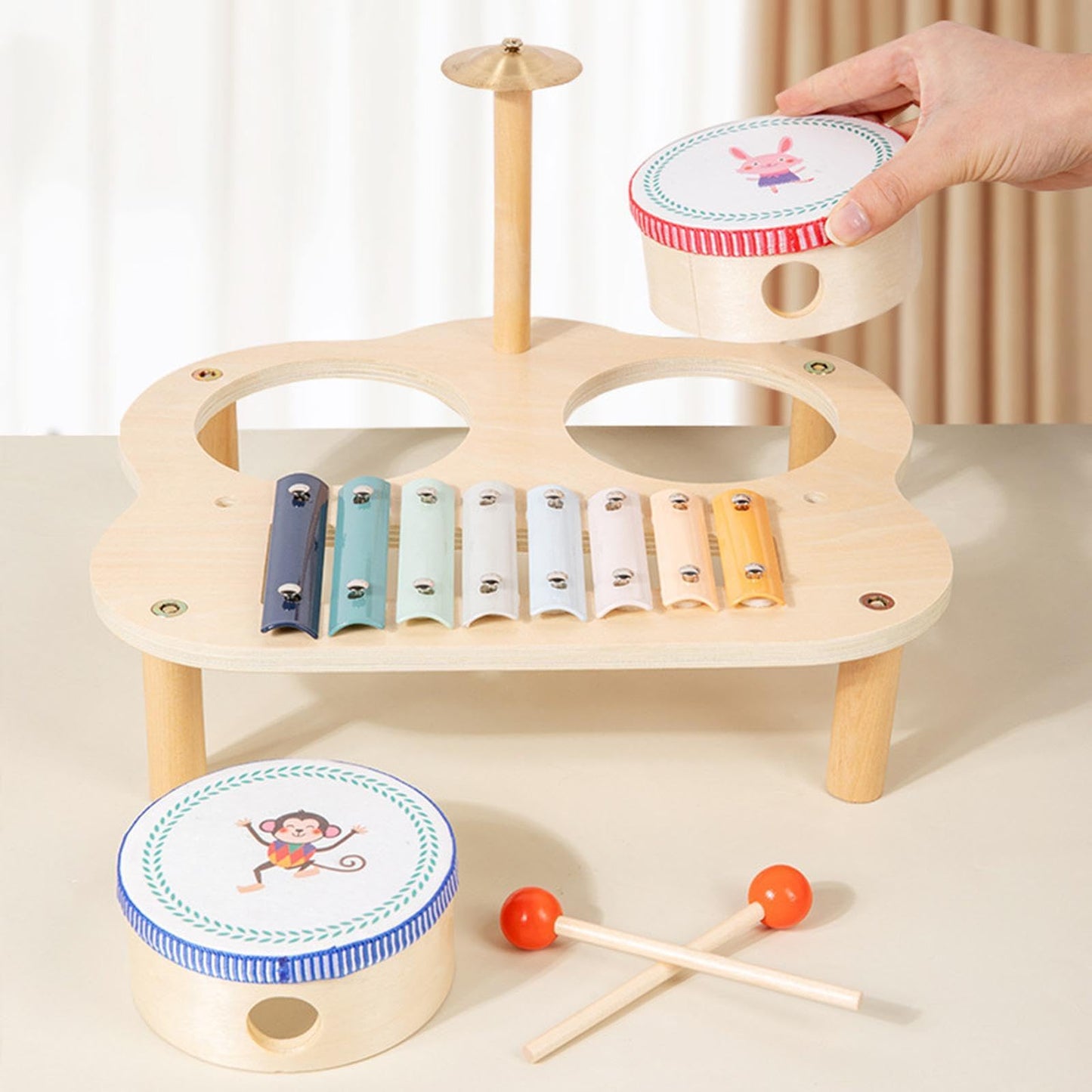 Enakshi Wooden Musical Toy Wood Wooden Percussion Instrument For Toddlers Gifts Baby|Toys & Hobbies | Educational | Music & Art