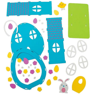 Set of 3 DIY Craft Kits with Easter Bunny & Chick Foam House