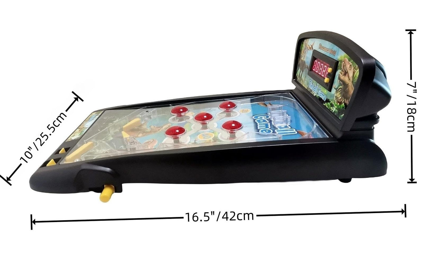 Trisquirrel Electronic Pinball Game,Dinosaurs Pinball Machine,Tabletop Arcade Pinball With Lights & Sounds Effects,Led Digital S