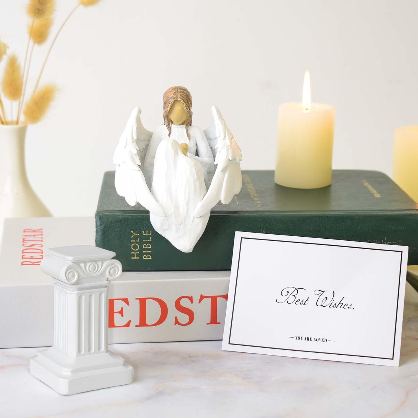 Angel Sympathy Condolences Gift For Loss Of Loved One, Thank You Gifts Get Well Gift For Women, Guardian Angel Figurines Bereavement Gifts For Loss Of Father To Express Sympathy, Healing, Remembrance