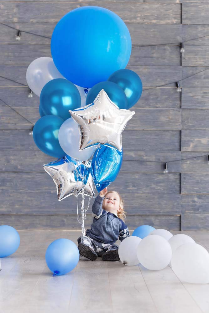 Treasures Gifted Metallic Royal Blue Balloons, 12 Inch Rubber, 100 Pack with Ribbon - Pearlized Dark Blue Latex Balloons
