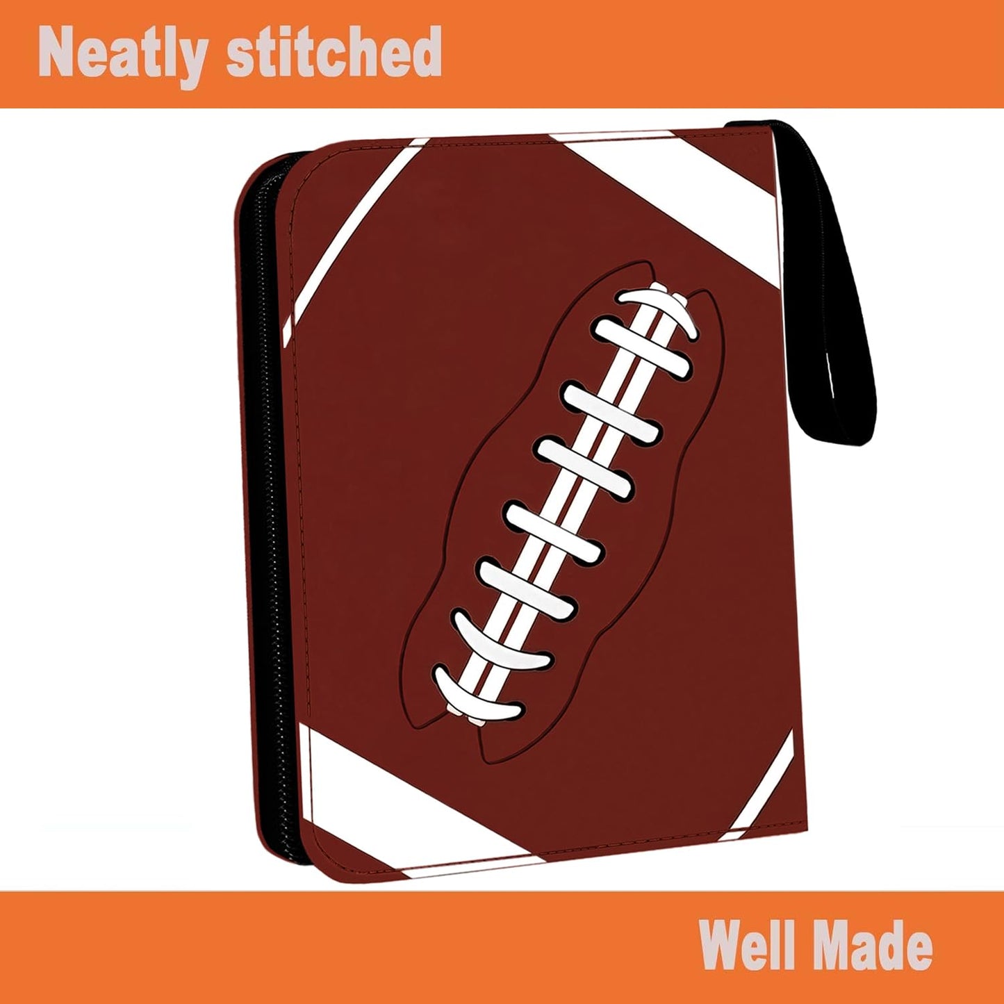 Card Binder 9 Pocket enhanced Zipper Trading Card Album 720 Cards Folders for Collectible MTG TCG Sports Cards Binder (Brown)