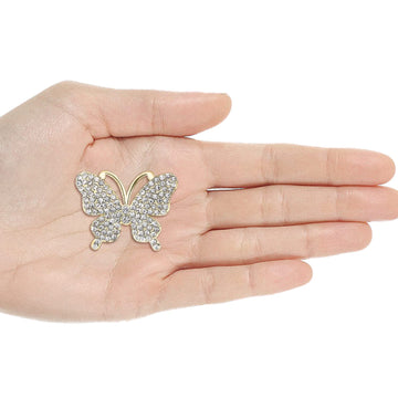 Rhinestone Bling Decoration Charms, Diamond Trend Designer Luxury Cute Jewelry Shoe Accessories For Women Girl Gifts(Gold)