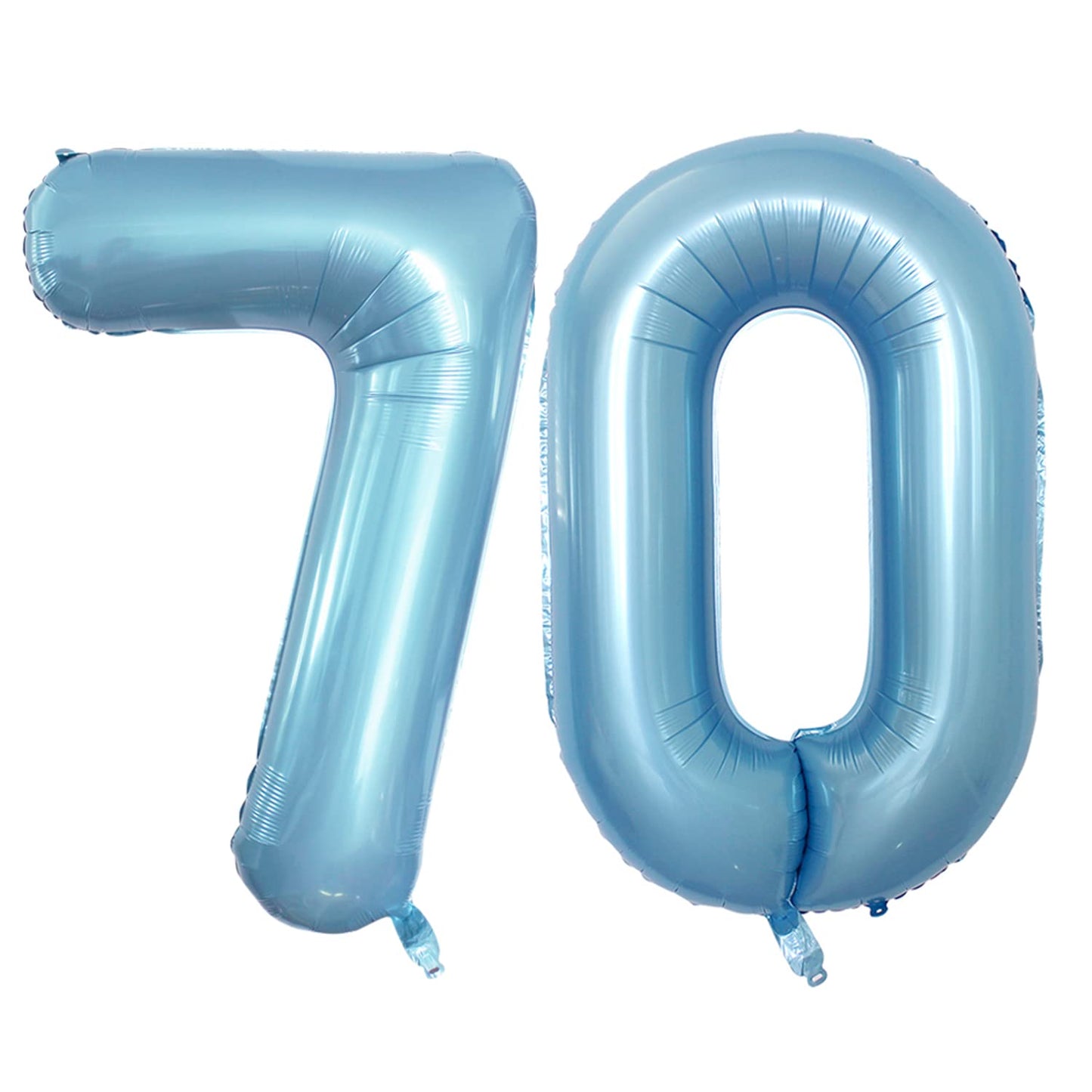 Goer Number 70 Balloons For 70Th Birthday Party Decorations,42 Inch Jumbo Foil Helium Balloons For 70Th Anniversary (Light Blue)
