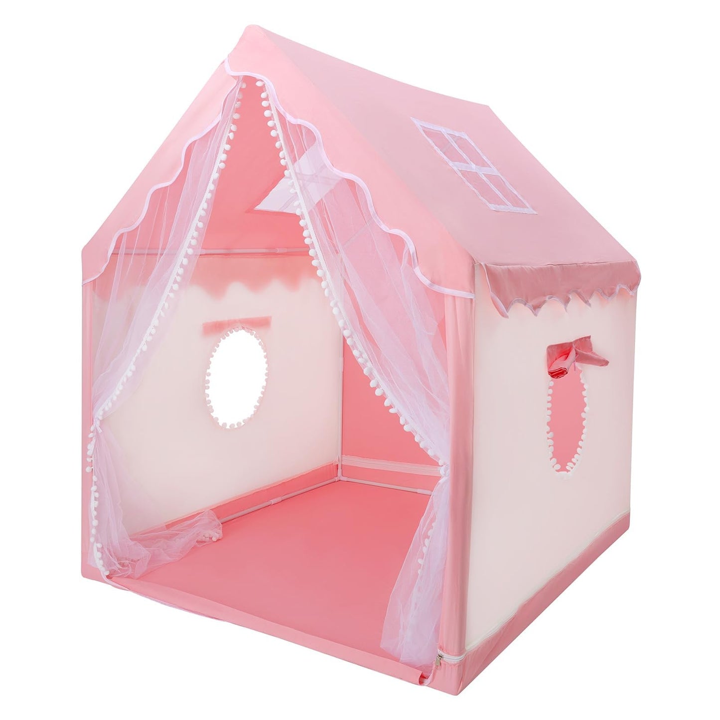 Kids Tent Play Tents For Toddler Children Indoor And Outdoor Large Pink Girls Princess Playhouse Castle With Windows Kids Room F
