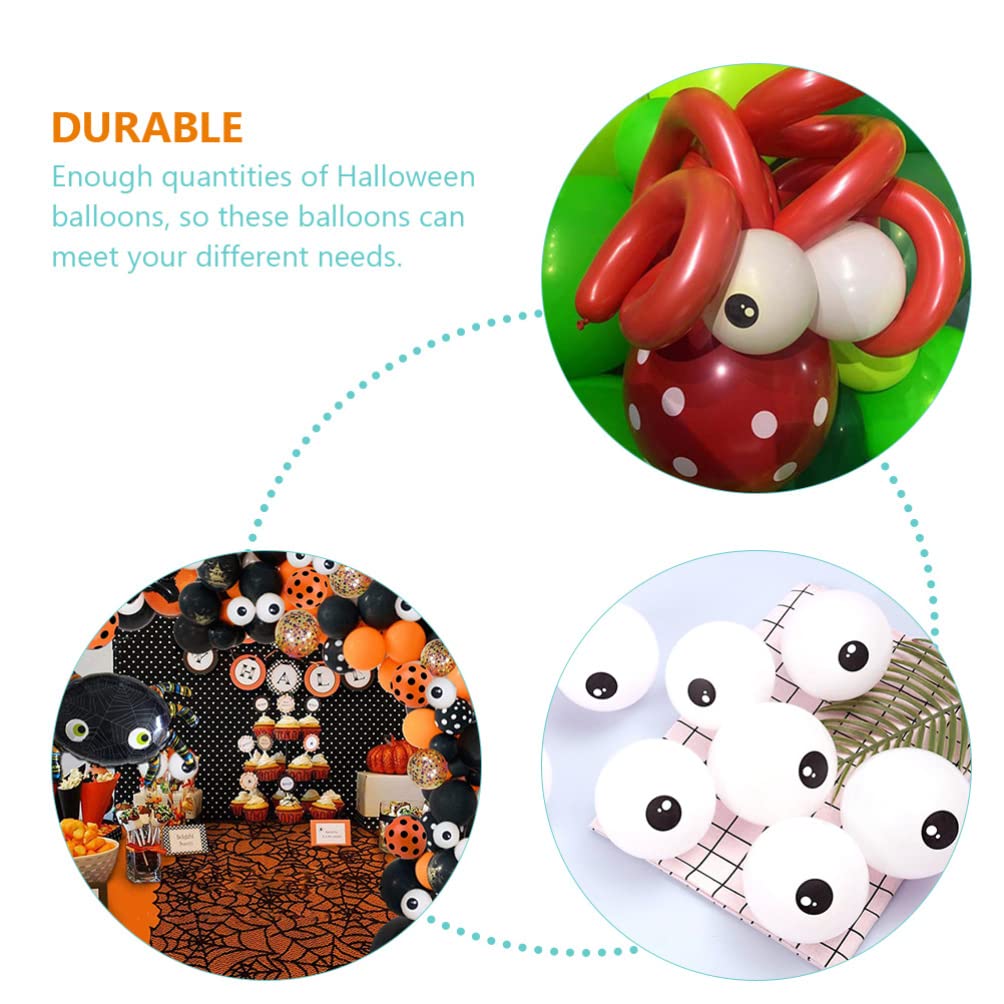 100pcs Halloween Eyeball Latex Balloons Party Supplies Halloween Decorations Funny Balloons Eyeball Balloons Eye Balloons Hallow