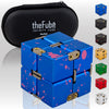 Pilpoc Thefube Infinity Cube Fidget Desk Toy - Aluminum Infinite Magic Cube With Case, Sturdy, Heavy, Relieve Stress And Anxiety