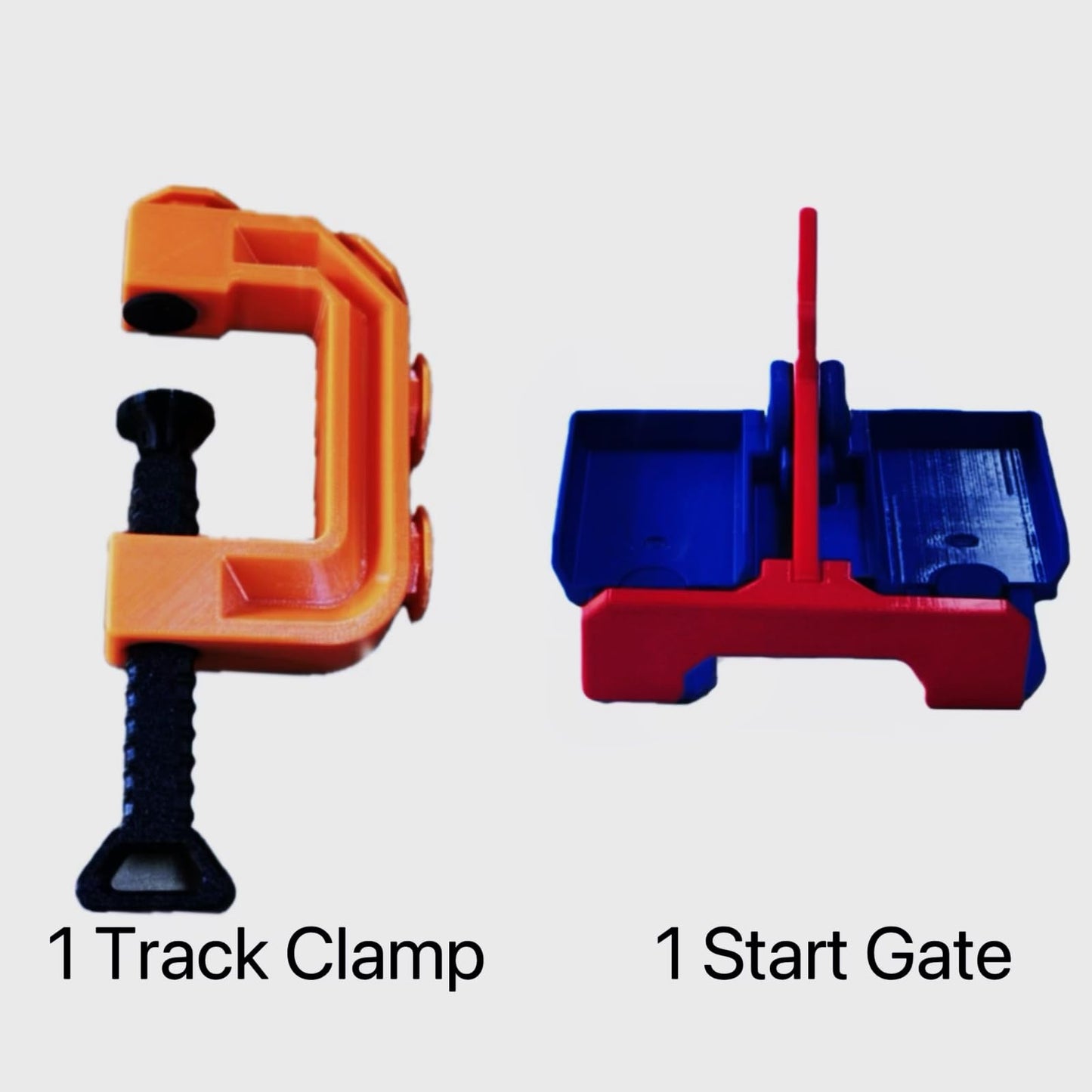 Clamp And 2 Lane Starter Gate Compatible With Hot Wheels(Starting Gate + Clamp Combo)