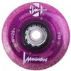 Luminous Wheels Luminous Led Quad Roller Skate Outdoor Wheels (4 Pack,Purple Haze,62Mmx30Mm/85A)