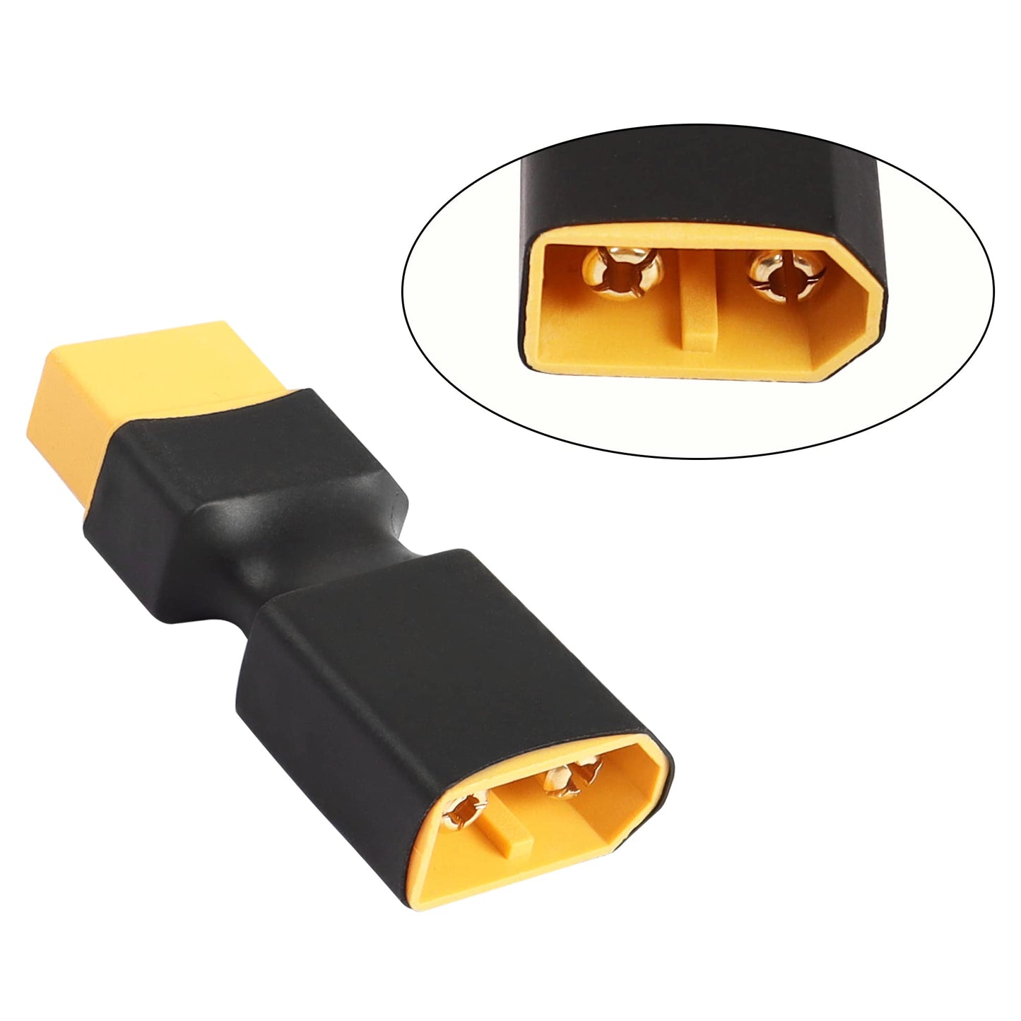RIIEYOCA XT60 Male to Female Connector no Wire Adapter,XT60 Connector Adapter for RC FPV Car Plane Drone LiPo Battery etc XT60 P