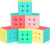 Vdealen 3X3X3 Speed Cube Set, 6 Pack Speed Cube Bulk Magic Cube Set, School Classroom Prize For Students Birthday Party Favors Stocking Stuffers Gifts For Kids Teens Adults(Macaron Stickerless)