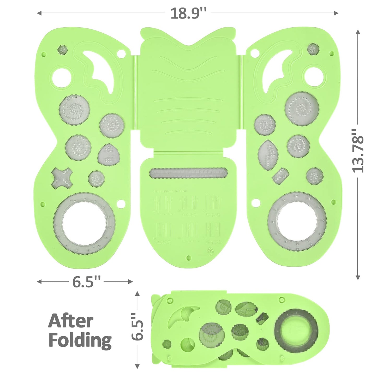 BoxLegend Kids Clothes Folder Arts & Crafts Drawing Kit with Original Deluxe Set (Green)