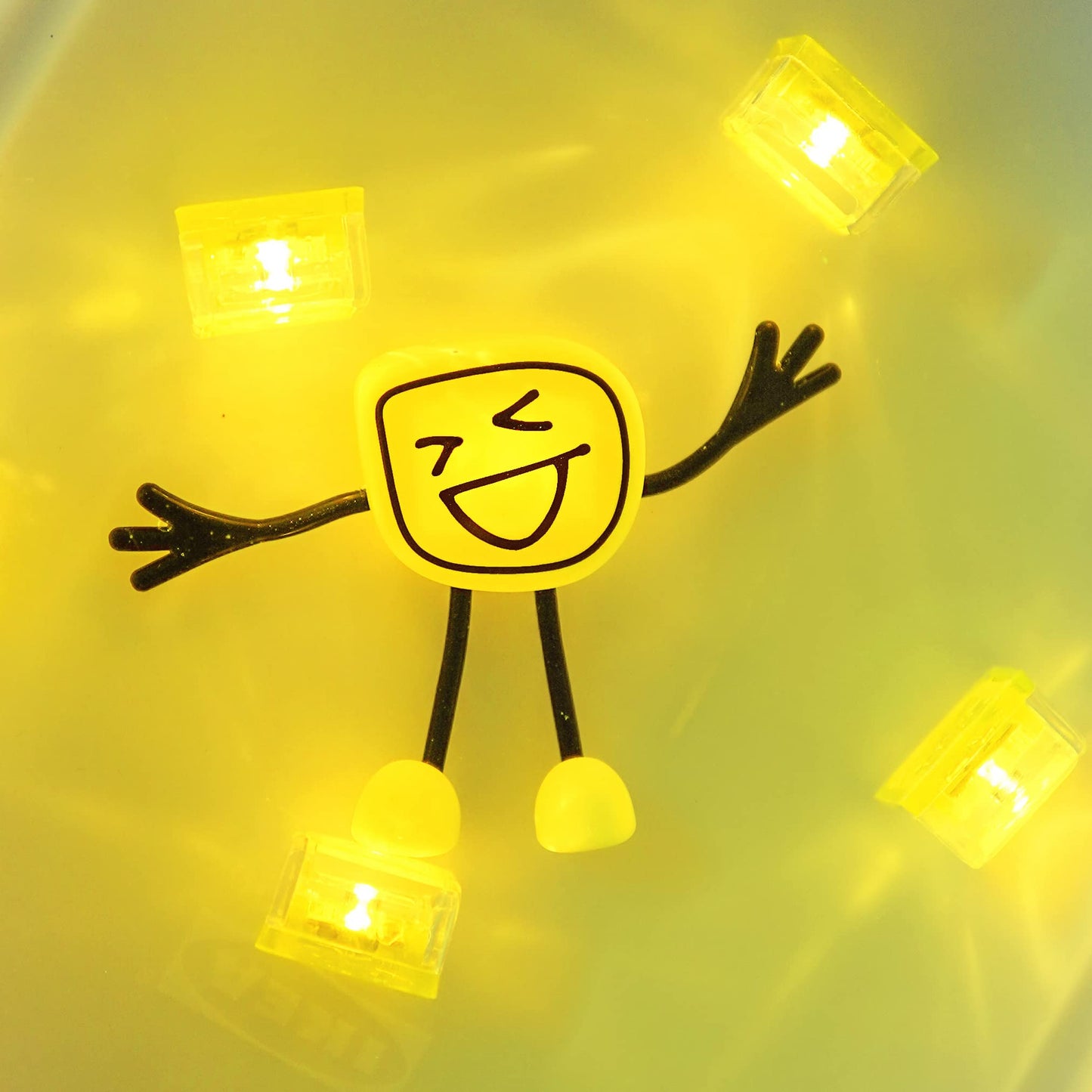 Glo Pals Alex Water-Activated Bath Toy With 6 Reusable Light-Up Cubes For Sensory Play