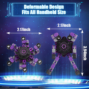 10 Pcs Robot Fidget Spinner Transformable Chain Toy For Kids Adults, Diy Deformable Fingertip Gyro Sensory Fidget Toy Bulk, Hand