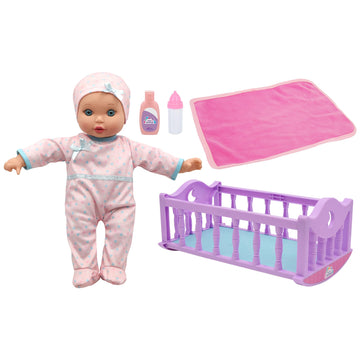 New Adventures Crib Time Fun - 12 Doll Playset, Children'S Pretend Play, Ages 2+