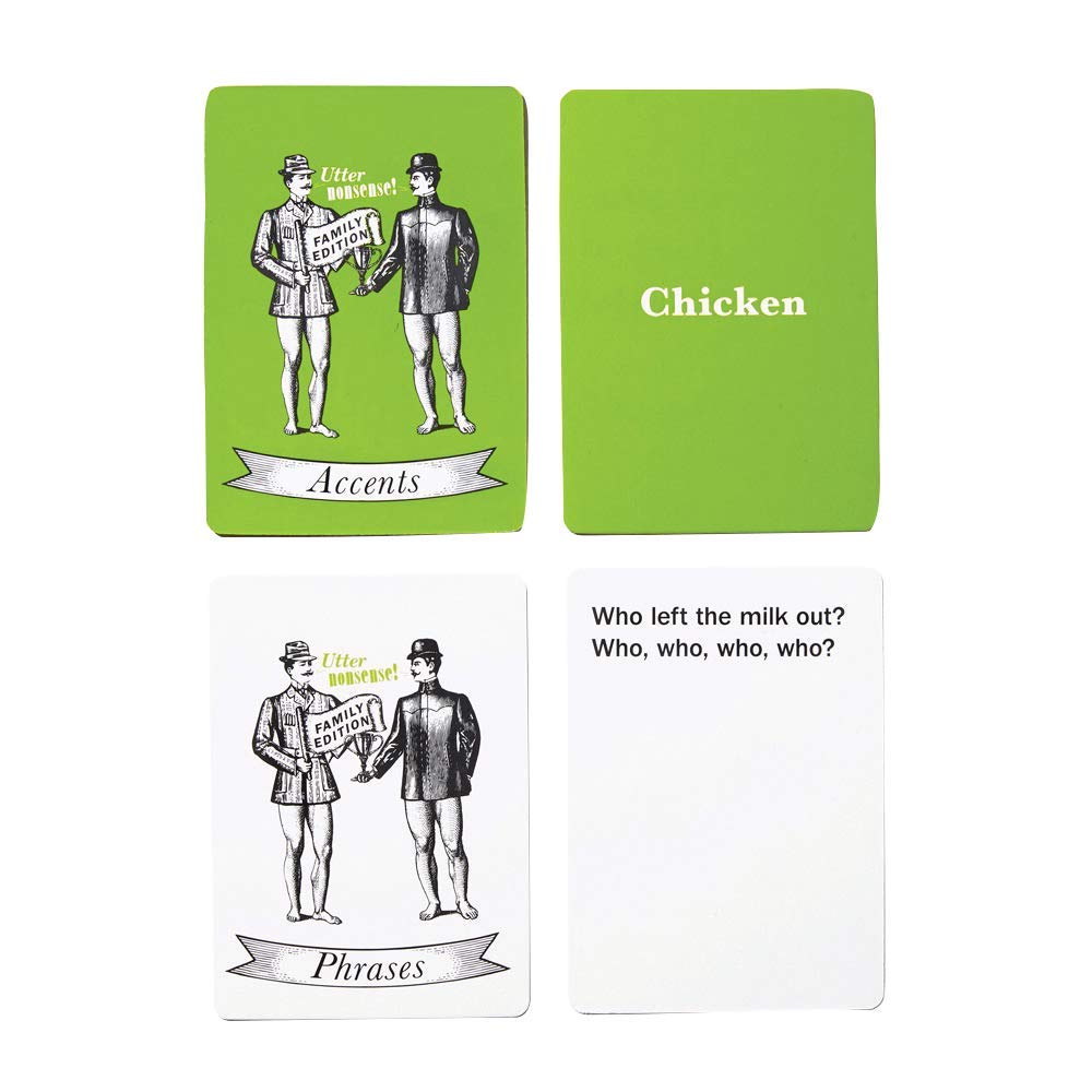 Playmonster Utter Nonsense Family Edition - The Game Of Funny Voices And Accents! Blue