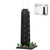 CSNRHG John Hancock Center Building Blocks Set - 1284 Pcs, Large, Black, Plastic Architecture Model for Kids & Adults