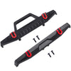 MOHERO Aluminum Front and Rear Bumper Set with Tow Hook for 1/18 TRX4M High Trail K10 RC Crawler Car Upgrade Part,(Front&Rear)