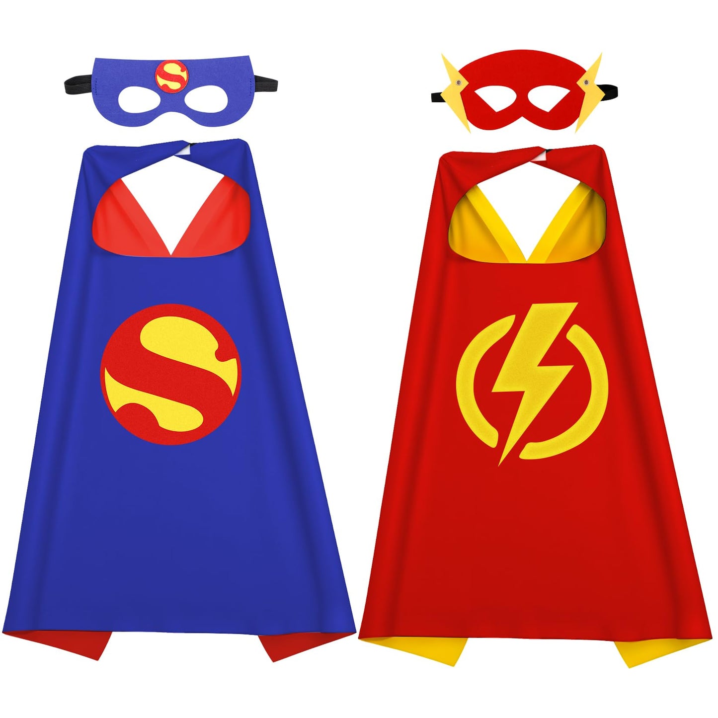 Karazzo Superhero Capes And Masks Kids Costumes Halloween Christmas Cosplay Dress Up For Boys (2P-2)