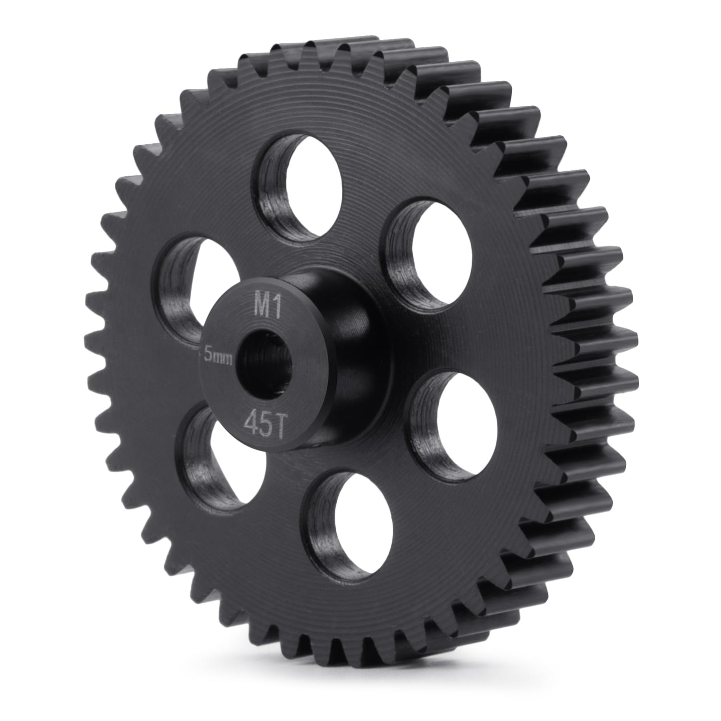 Brkrc Steel M1 Pinion Gear 34T-45T 5Mm Shaft Motor Gears For 1/8 1/10 Rc Brushless Brush Motor Electric Car/Truck Part (45T)