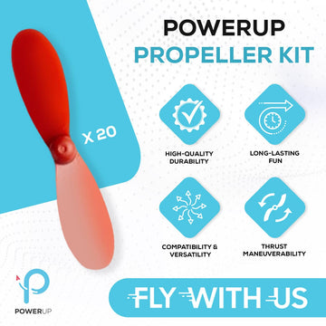POWERUP Propeller Kit - Official Set of 20 Spare Propellers for POWERUP 4.0 10L and 10R Propellers to Replace and Fix Damaged Co