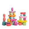 Oessuf Stacking Rocks 26Pcs Stacking Blocks Balancing Stacking Stones Wooden Building Toys Wood Stone Stacking Game For Toddler Sorting Preschool Educational Montessori Stacking Rocks For Kids