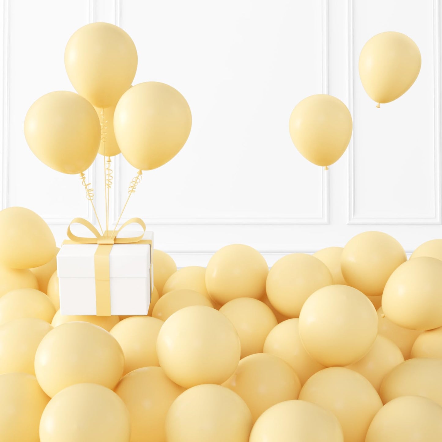 Kalor Pastel Yellow Balloons,100 Pcs 5 Inch Mini Matte Latex Balloons For Balloon Garland Arch, Birthday Decoration, Wedding Party, Baby Shower Decorations