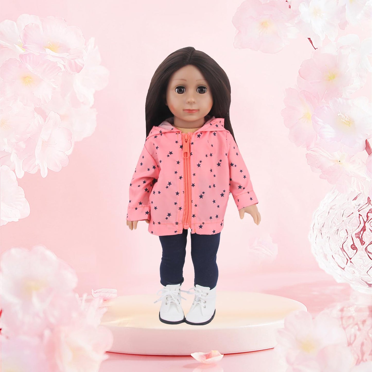 MSYO Doll Shoes for 18 Inch Dolls-High-Top Ankle Boots with Lace-Up Closure,Durable PU Leather Baby Doll Shoes for Girl Boy Doll