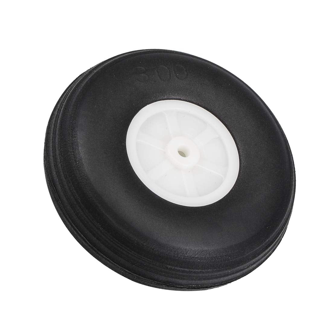 Uxcell Tire And Wheel Sets For Rc Car Airplane,Pu Sponge Tire With Plastic Hub,3'' 2Pcs