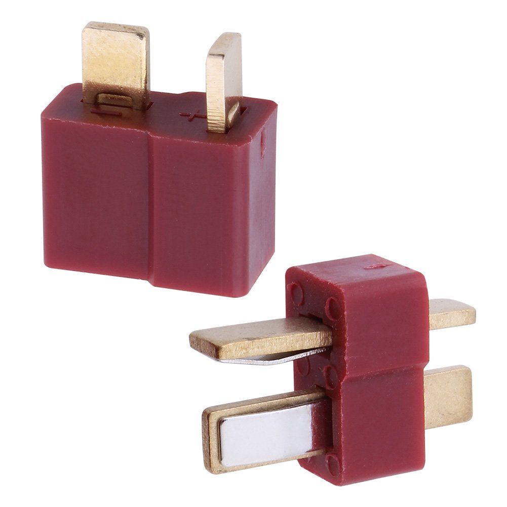 Hobbypark 10 Pairs T-Plug Connectors Male & Female Deans Style w/Shrink Tubing for RC LiPo Battery Pack ESC Electric Engine Moto
