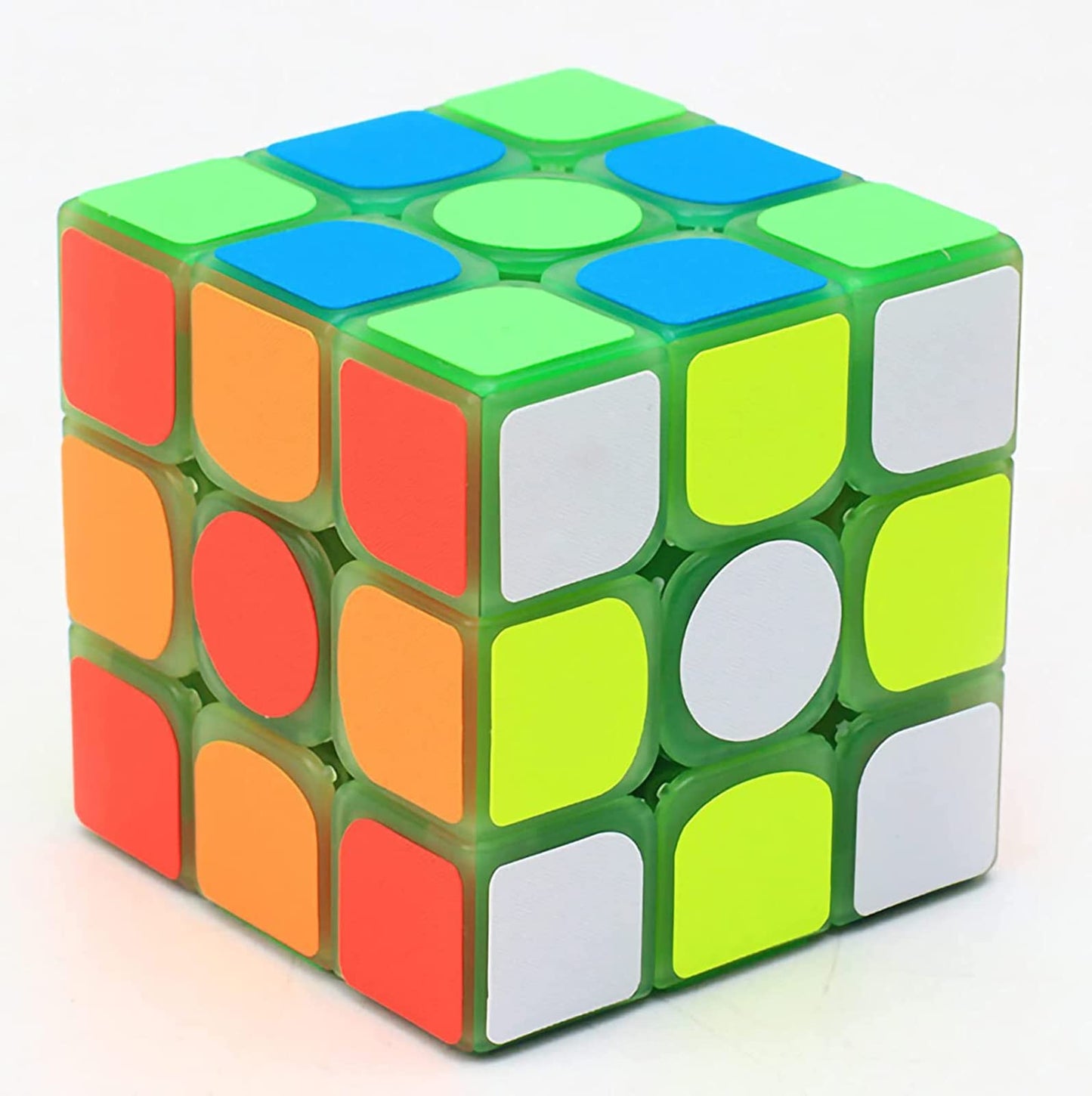 Fluorescent Speed Cube 3X3X3 Glow In Dark Luminous Speed Cube 3 By 3 Magic Cube Puzzle Toy Brain Teasers Iq Puzzles Game Toys Fo