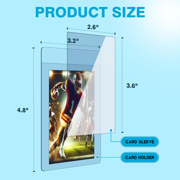 300ct Semi Rigid Card Holders - Card Savers & enhanced Protection for Graded Cards Trading Cards & Baseball Collectibles with Card Sleeves 1/2 Lip Grading Slabs (Archival-Quality Storage)
