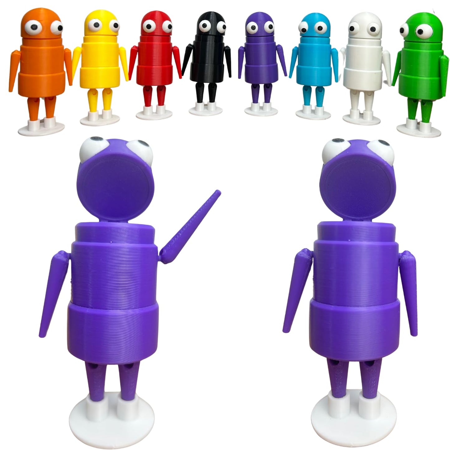 Superbe Repo 3D Printed Character Figure, R.E.P.O Horror Game Posable Articulated Collectible Model For Fans Gift (Purple)