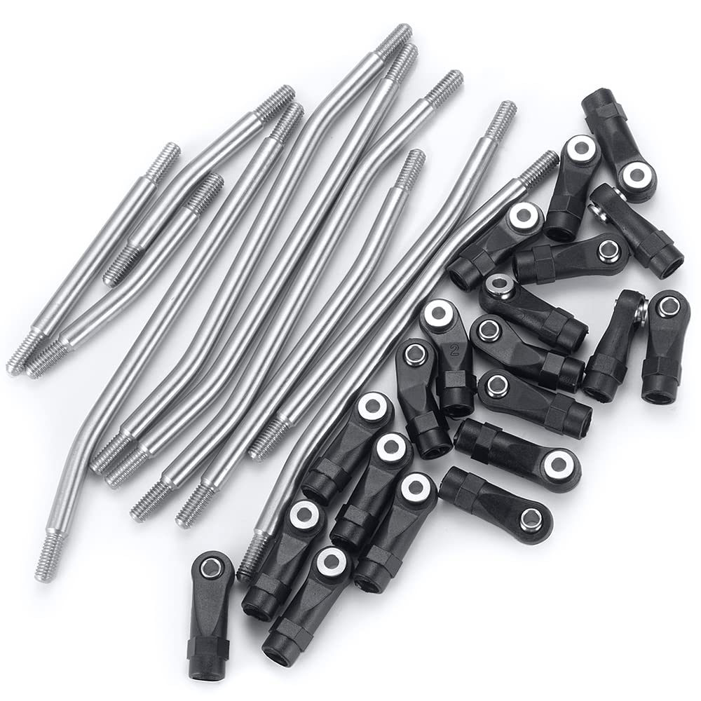 RCLIONS Stainless Steel Link Rod Linkage 324mm Wheelbase for TRX4 1/10 Crawler Car Upgrade Parts