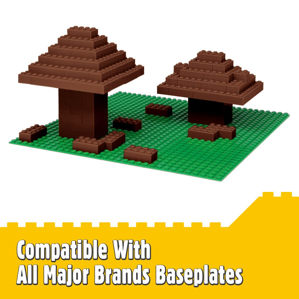 Unirolic Classic Building Bricks, 100 Piece 2X4 Building Blocks Stem Creative Building Toys Compatible With All Major Brands, Moc Building Bricks Diy Play Set For Kids(Brown)