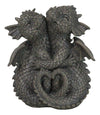 Ebros Whimsical Romantic Valentines Small Baby Garden Dragons Cuddling Tight Statue 5.25' Tall Dragon Fantasy Decor