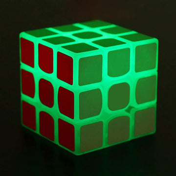 Fluorescent Speed Cube 3X3X3 Glow In Dark Luminous Speed Cube 3 By 3 Magic Cube Puzzle Toy Brain Teasers Iq Puzzles Game Toys Fo