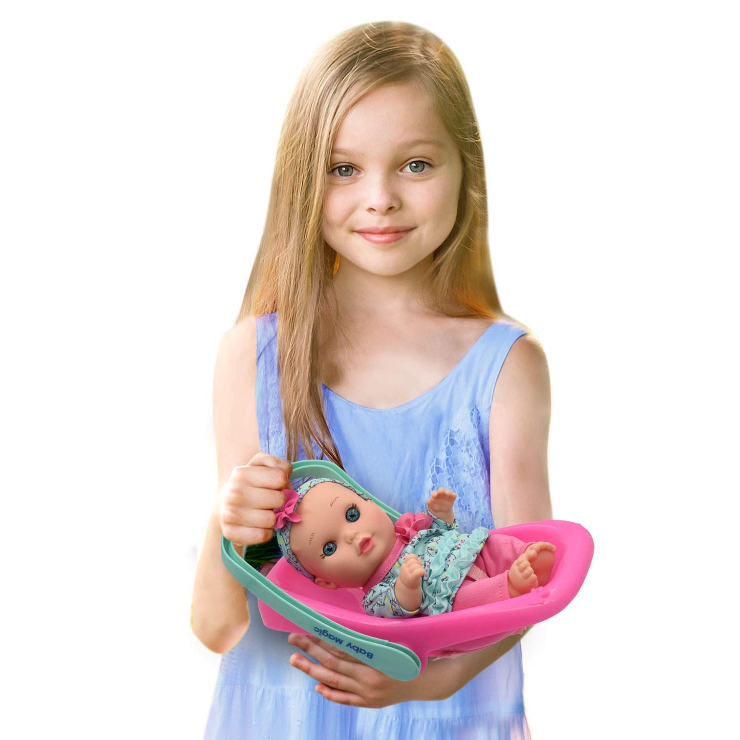 New Adventures Little Darlings Baby Magic 8'' Tote Along Baby