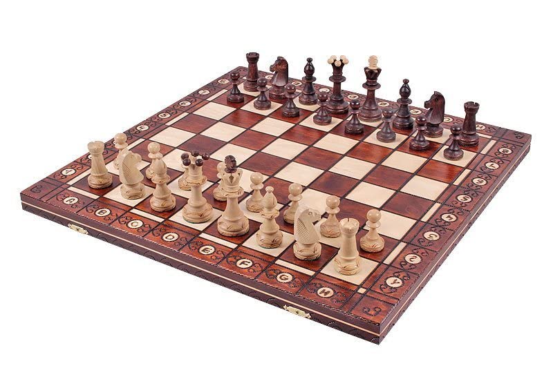 Beautiful Handcrafted Wooden Chess Set With Wooden Board And Handcrafted Chess Pieces - Gift Idea Products (16' (40 Cm) Brown)
