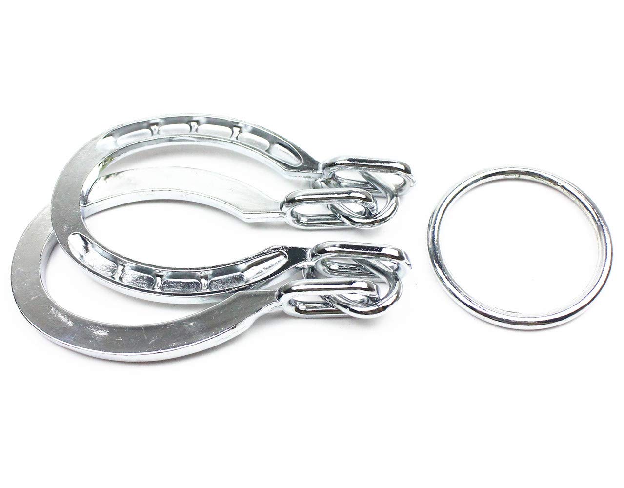 Magikon Traditional Brain Teaser, Classical Metal Horseshoe Puzzle (Silver, Normal)