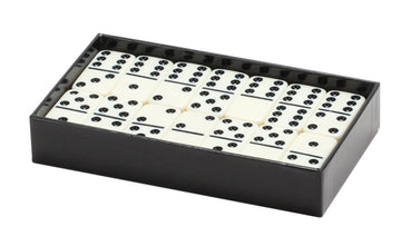 Double Six Professional Dominoes - White With Black Dots, Case Color May Very