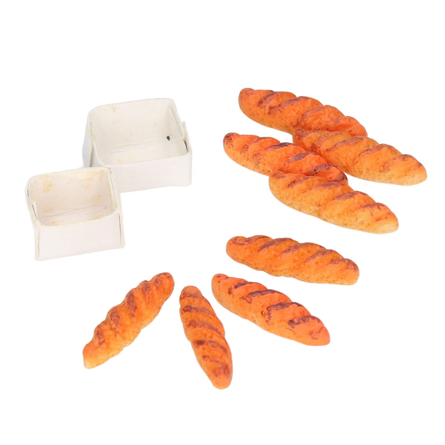 Dollhouse Miniatures Food, 40Pcs Mini Dollhouse Miniature Food Bread With 10 Bases For Gifts For Kids