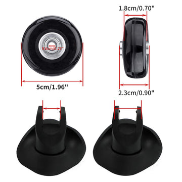 Ocgig 50X18Mm Set Of 4 Luggage Suitcase Replacement Wheels Repair Axles Repair Kit