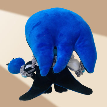 PRWLGFB Shadow Milk Cookie Plush Toy, 9.8" Blue Cotton Stuffed Animal for Kids and Video Game Fans