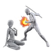 Gnallang Action Figures Pvc Model (Grey Color) With Box Drawing Figure Models For Artists(Female+Male)