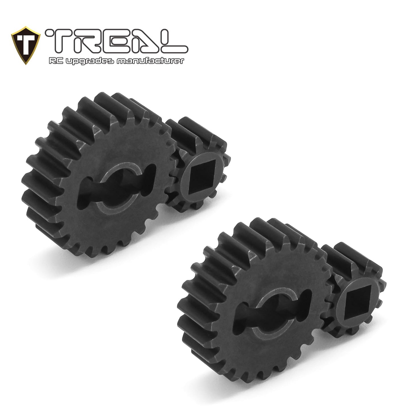 Treal Scx10 Iii/Capra Portal Gears 12/23T Harden Steel Gears Compatible With Axial 1/10 Scx10 3 Capra(12T/23T)
