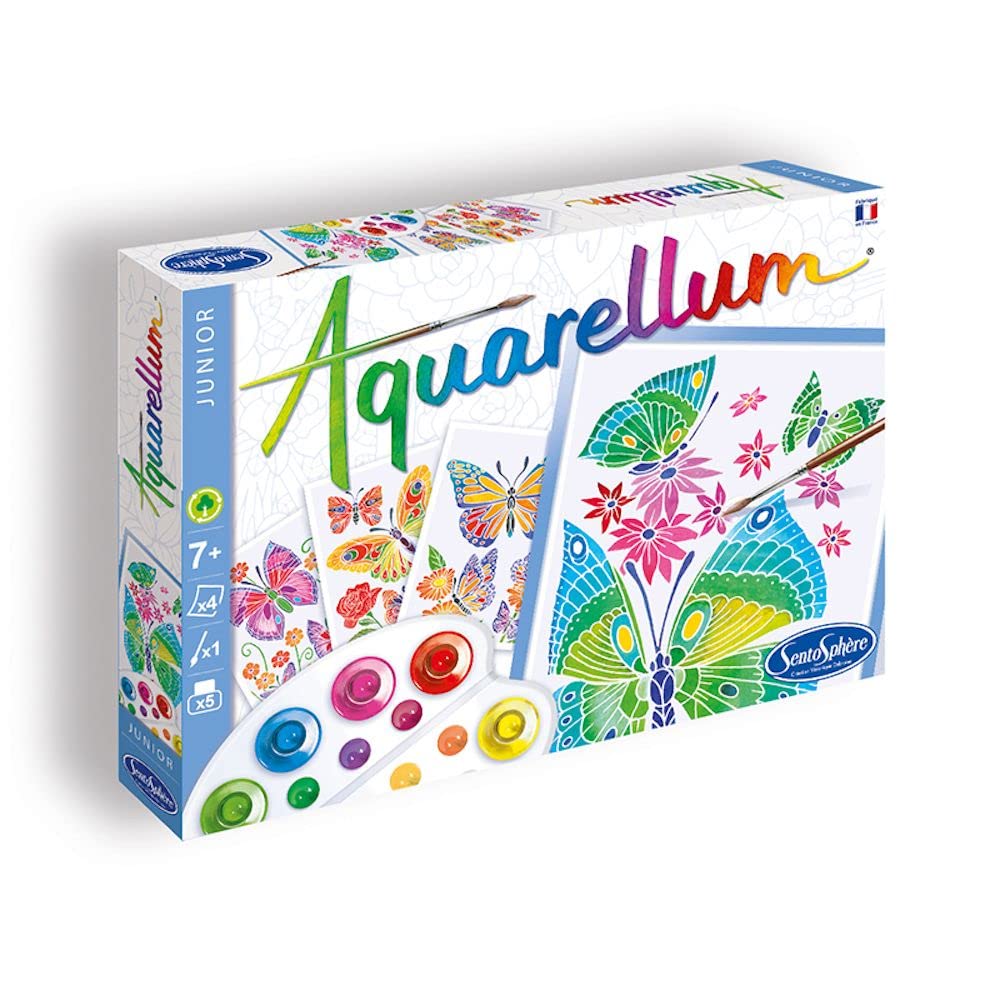 Sentosphère Butterflies and Flowers Art Kit - Complete Painting Set for Ages 5 to 99, 1 Count, Plastic, Model 6500