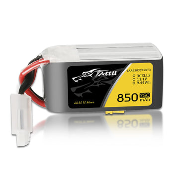 TATTU 11.1V 850mAh 75C 3S LiPo Battery Pack with XT30 Plug for 150 &180 Size Quadcopters