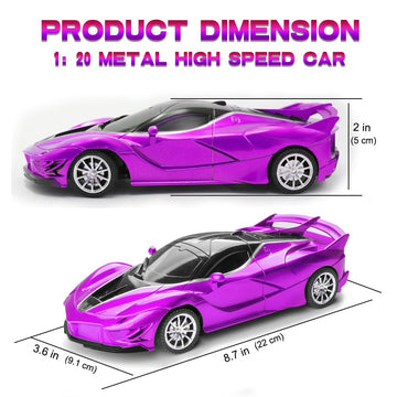 Yomwet RC Cars-Remote Control Car for Girl, 1:18 Scale Electric Remote Toy Racing, with Led Lights Rechargeable High-Speed Hobby