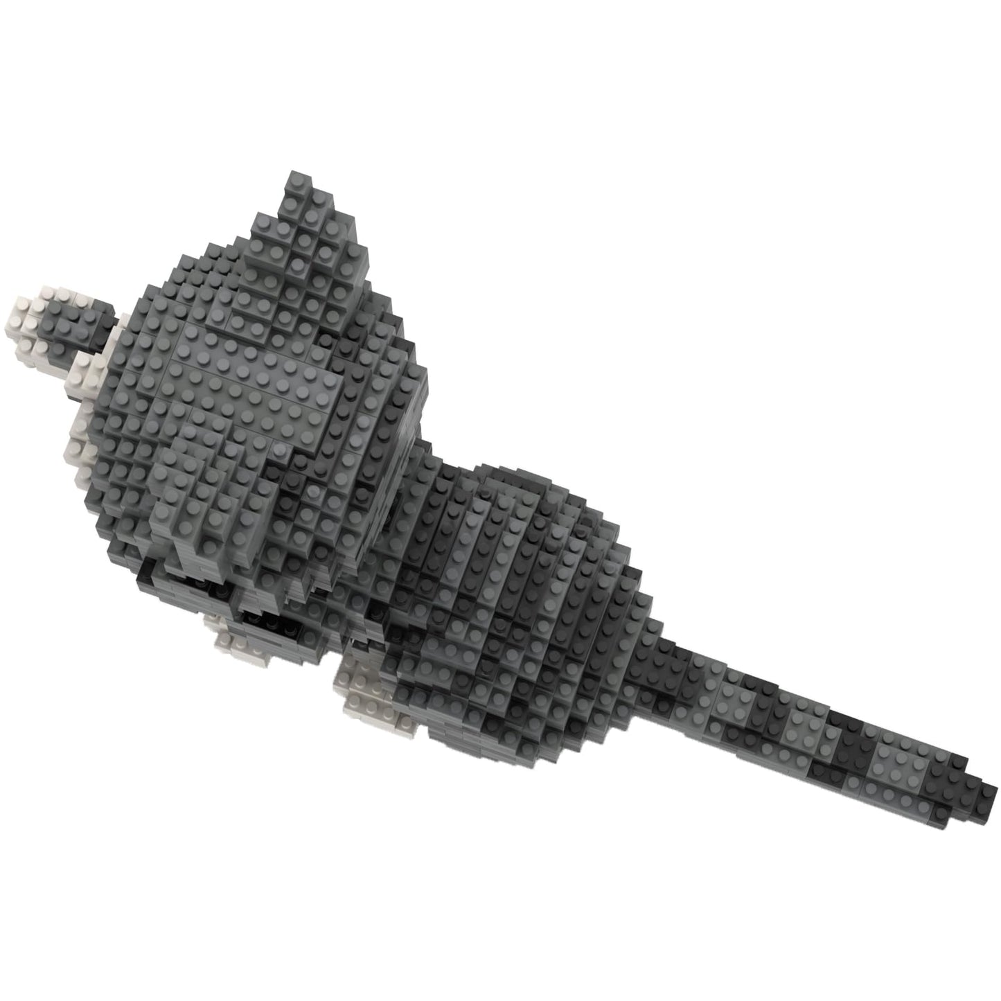 Larcele Cat Mini Building Blocks Animal Set, Diy Micro 3D Building Toy Bricks,1300 Pieces Kljm-05(Grey And White Cat)